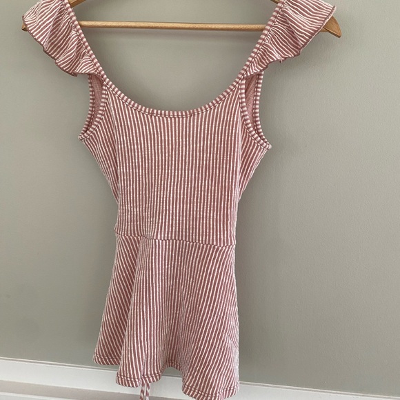 Pink and White Striped Cami - Picture 2 of 3